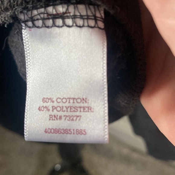 The Lounge Life Game Day Sweatshirt V-Neck Black Dark Heather Gray White Stripes - Picture 4 of 4